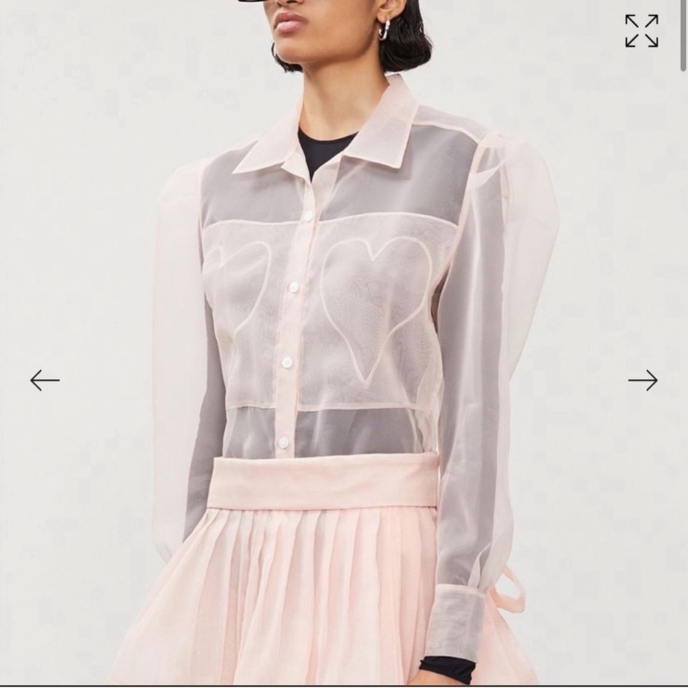 Like NEW! Kimhekim organza button down heart design shirt!